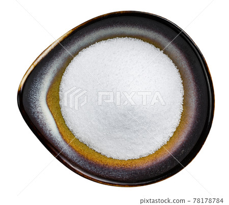 crystalline extract of stevia in bowl isolated crystalline extract of stevia in bowl isolated 78178784