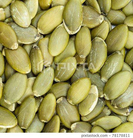 hulled pumpkin seeds close up hulled pumpkin seeds close up 78178811