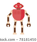 Funny retro robot 78181450
