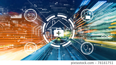 Telehealth theme with high speed motion blur Telehealth theme with high speed motion blur 78181751