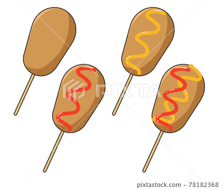 American hotdog - Stock Illustration [78182368] - PIXTA