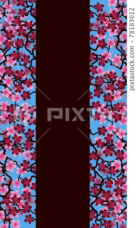 Vertical Floral greeting banner with beautiful pink blossom flowers branch Sakura.Postcard good for wedding invitation,Mother,Women day.Buruny colors Background with copy space on Cherry Twig In Bloom Vertical Floral greeting banner with beautiful pink blossom flowers branch Sakura.Postcard good for wedding invitation,Mother,Women day.Buruny colors Background with copy space on Cherry Twig In Bloom 78183012