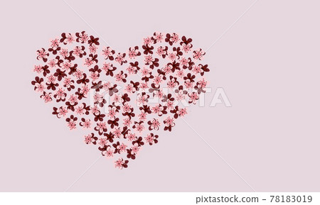 Modern Business card Design Template with heart made of pink,cherry sakura flowers decoration on pink background. Template of premium gift voucher, discount coupon, Greeting card, packing. Copy space. Modern Business card Design Template with heart made of pink,cherry sakura flowers decoration on pink background. Template of premium gift voucher, discount coupon, Greeting card, packing. Copy space. 78183019