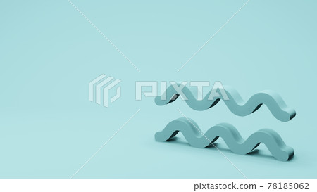 zodiac symbol AQUARIUS signs 3D rendering zodiac symbol AQUARIUS signs 3D rendering 78185062