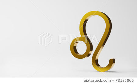 zodiac symbol LEO signs gold on white background 3D rendering zodiac symbol LEO signs gold on white background 3D rendering 78185066