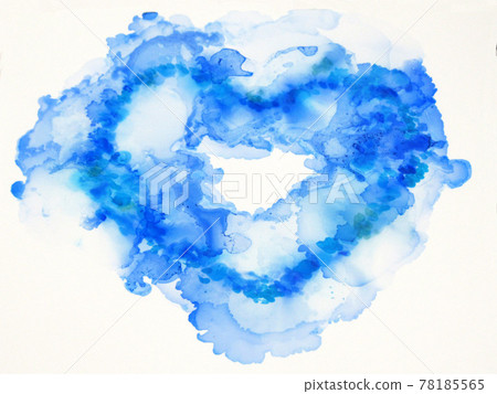 用酒精墨水繪製的藍心框 78185565