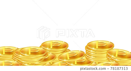 Point coin gold background - Stock Illustration [78187313] - PIXTA