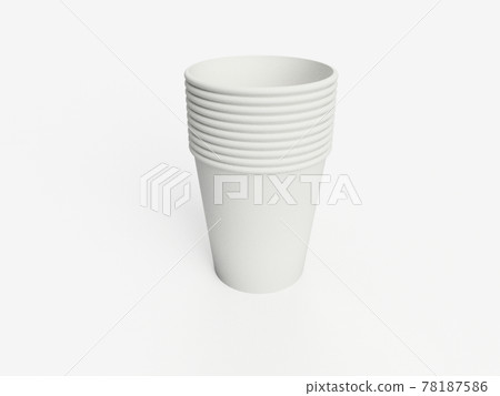 Stacked paper cups Stacked paper cups 78187586