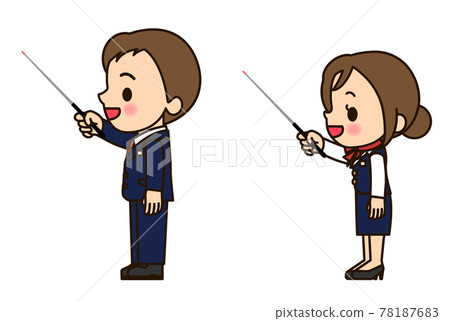 商務男女指針（側身） 78187683