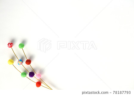 New Year image Mochihana made with crepe 6 White background New Year image Mochihana made with crepe 6 White background 78187793