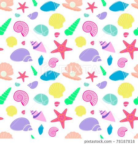 sea shells seamless background pattern sea shells seamless background pattern 78187818