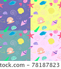 sea shells seamless background pattern 78187823