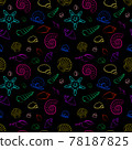 sea shells seamless background pattern 78187825
