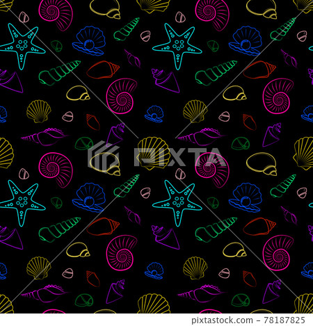 sea shells seamless background pattern sea shells seamless background pattern 78187825