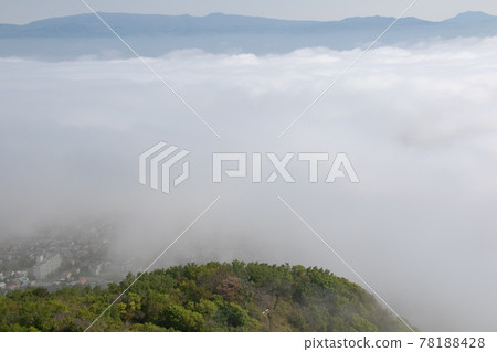 Sea of clouds from Mt. Hakodate Southeast direction Mt. Eyama view from Mt. Hakodate observatory Sea of clouds from Mt. Hakodate Southeast direction Mt. Eyama view from Mt. Hakodate observatory 78188428