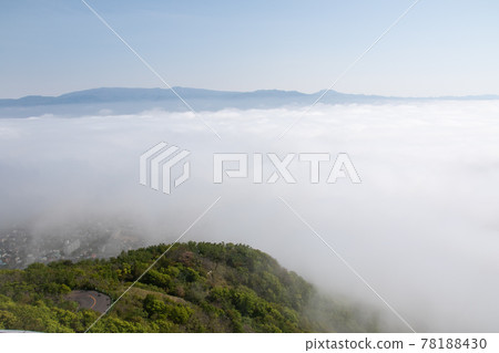 Sea of clouds from Mt. Hakodate Southeast direction Mt. Eyama view from Mt. Hakodate observatory Sea of clouds from Mt. Hakodate Southeast direction Mt. Eyama view from Mt. Hakodate observatory 78188430
