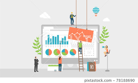 Data analysis / marketing / stock price concept vector banner illustration Data analysis / marketing / stock price concept vector banner illustration 78188690