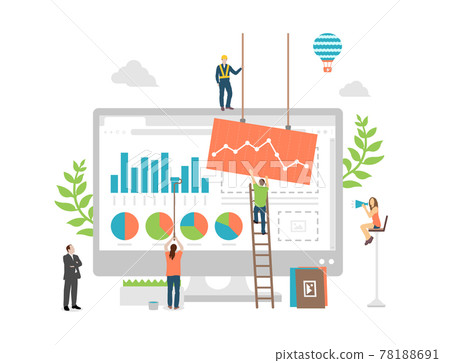 Data analysis / marketing / stock price concept vector illustration Data analysis / marketing / stock price concept vector illustration 78188691