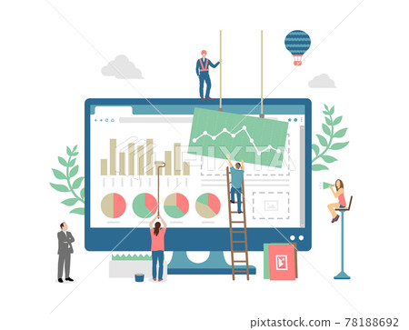 Data analysis / marketing / stock price concept vector illustration Data analysis / marketing / stock price concept vector illustration 78188692