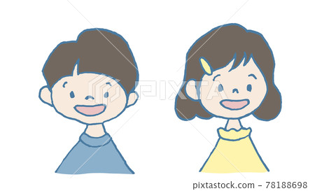 笑臉男人和女人的孩子 笑臉男人和女人的孩子 78188698