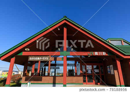 Scenery of Mukawa Station on the Hokkaido_Hidaka Main Line 78188936