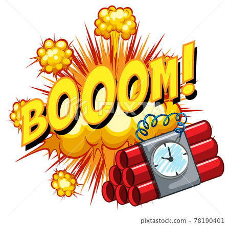 Comic speech bubble with boom text Comic speech bubble with boom text 78190401