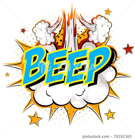 Word Beep on comic cloud explosion background - Stock Illustration ...