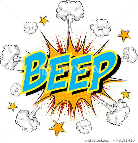 Word Beep on comic cloud explosion background - Stock Illustration ...