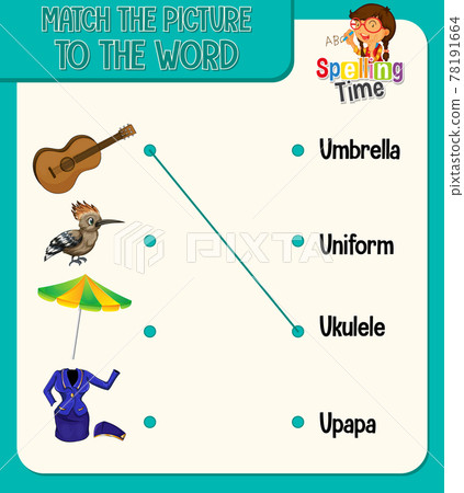 Match the picture to the word worksheet for children Match the picture to the word worksheet for children 78191664