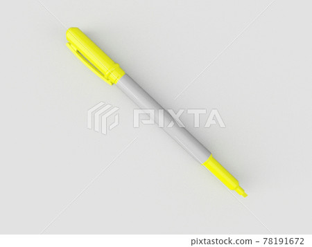 開蓋黃色熒光筆 開蓋黃色熒光筆 78191672