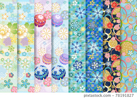 Summer Japanese style Japanese pattern background frame Summer Japanese style Japanese pattern background frame 78191827