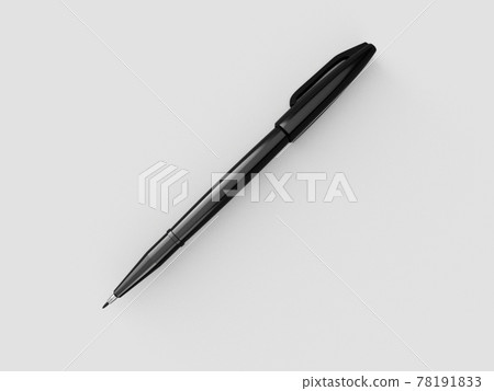 A felt-tip pen with an open lid 78191833