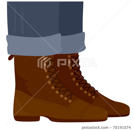 Guy Balmoral Boots Illustration 78191874