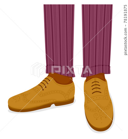 Guy Brogue Shoes Illustration 78191875