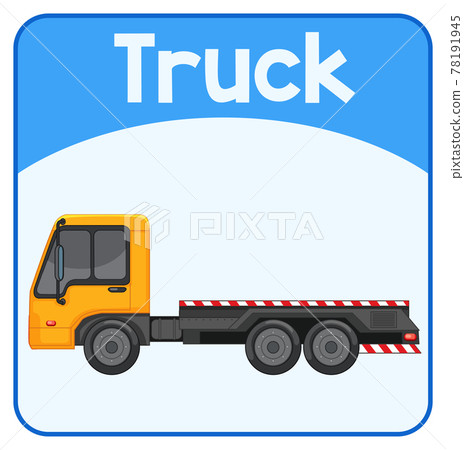 Educational English word card of car Educational English word card of car 78191945