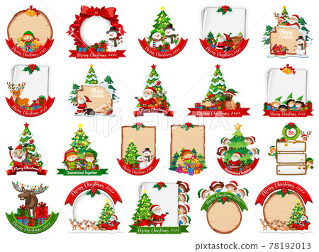Set of blank Christmas card template isolated... - Stock Illustration  [78192013] - PIXTA