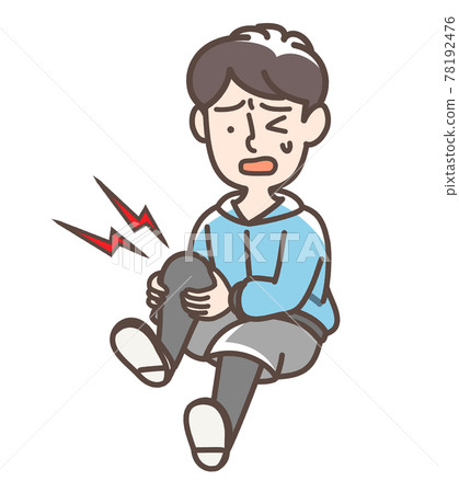 A man who hurts his knee A man who hurts his knee 78192476