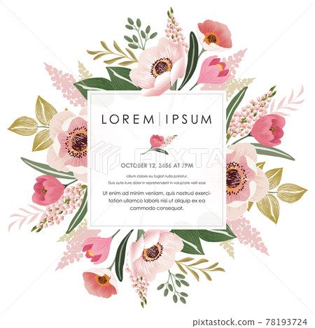 Vector illustration of a beatiful floral frame... - Stock Illustration ...