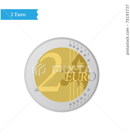 2 歐元歐洲貨幣歐元矢量圖-插圖素材 [78193737] - PIXTA圖庫