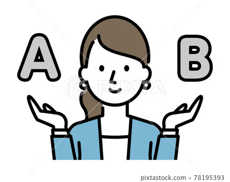 比較 A 和 B 的女商人 比較 A 和 B 的女商人 78195393
