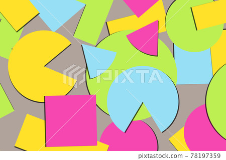 Futuristic cover design for notebook paper, copybook brochures, book, magazine, print. Geometric abstract background with multicolor elements. Colored pattern with shapes Futuristic cover design for notebook paper, copybook brochures, book, magazine, print. Geometric abstract background with multicolor elements. Colored pattern with shapes 78197359