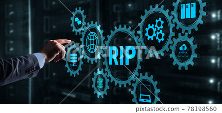 RIP Routing Information Protocol. Technology networks cocept 2021 78198560