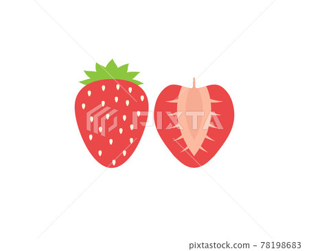 Strawberry, fruit icon. Vector illustration. Flat design. Strawberry, fruit icon. Vector illustration. Flat design. 78198683