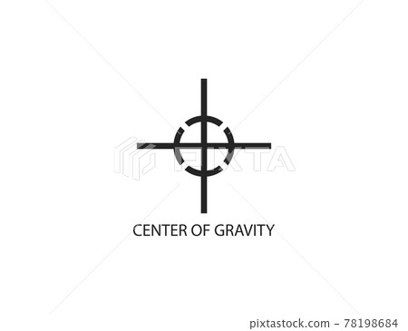 Center of gravity symbol, icon. Vector illustration. Center of gravity symbol, icon. Vector illustration. 78198684