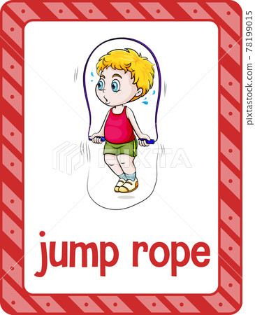 Vocabulary flashcard with word Jump Rope 78199015