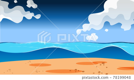 Blank sky at night scene with blank flood landscape Blank sky at night scene with blank flood landscape 78199048