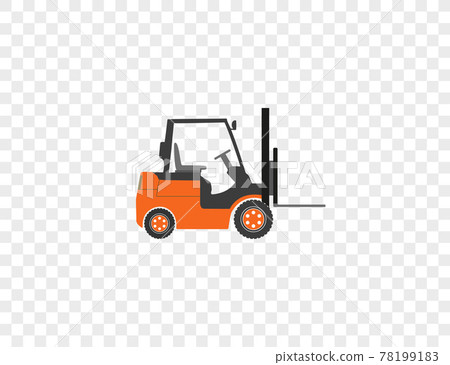 Fork truck, forklift, transport icon. Vector illustration. Flat design. Fork truck, forklift, transport icon. Vector illustration. Flat design. 78199183