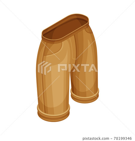 Brown Shorts with Side Pockets as Clothing or Apparel Item Made of Fabric Isometric Vector Illustration Brown Shorts with Side Pockets as Clothing or Apparel Item Made of Fabric Isometric Vector Illustration 78199346