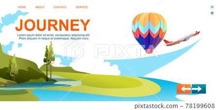 summer natural landscape concept banner 78199608