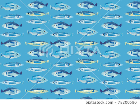 Watercolor style fish pattern 78200580